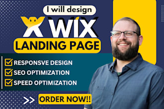 design a responsive wix website landing page or redesign a wix landing page