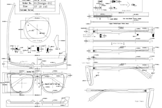 do eyewear cad drawing