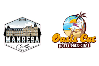 design super nice wonderful hotel logo with source file