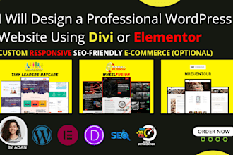 design, redesign, build, or clone business wordpress website with divi theme