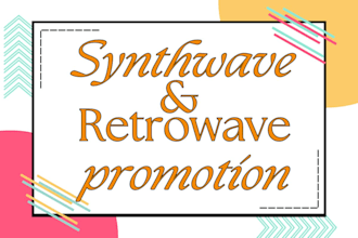 create ads to promote your synthwave, retrowave music