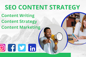 seo content writing and content strategy marketing for social media and blog