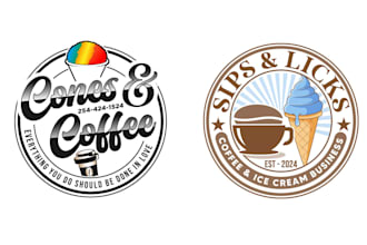 make an awesome greatest ice cream logo design in one day