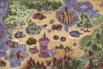 make a fantasy map for rpg fantasy dnd novels board game