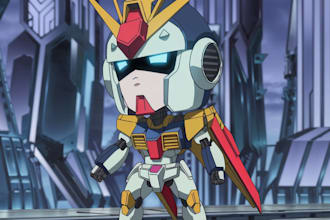create mecha or robot in chibi anime style