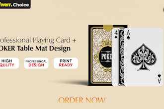 design poker mat and playing card design