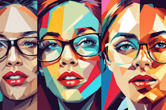 draw an unique wpap pop art portrait illustration