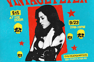 design a vintage flyer for your event