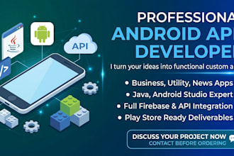 develop android apps in java with clean and modern UI