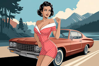 create a victor pin up girl character for you