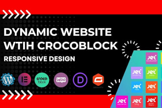 deliver ingenious dynamic web solutions with crocoblock,jet engine and elementor