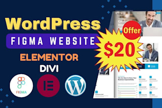 convert figma to wordpress psd to wordpress xd PDF to elementor website