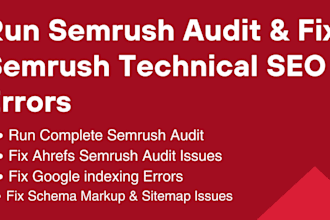 fix semrush site audit or technical SEO audit errors