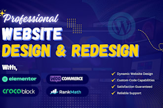 develop, redesign, or convert wix, figma, squarespace to wordpress website