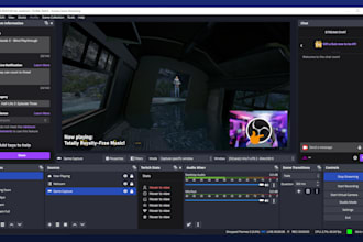 work on obs stream setup for twitch, youtube
