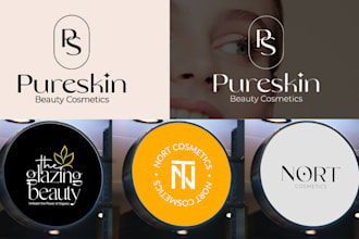 design a beauty, skincare, and cosmetic logo with branding