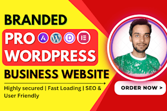 build clean and modern wordpress website for small business, redesign wordpress