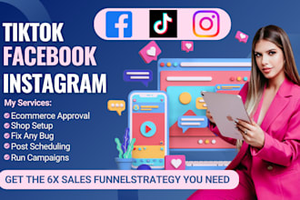 set up tiktok, facebook, and instagram shops for the ultimate sales growth