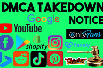 takedown leaked infringing google,reddit,onlyfans,fb, instagram,x,yt,under dmca