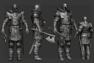 sculpt toy figure, armor sculpture realistic,3d headbust, dnd miniature, cut key