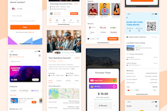 create a marketplace event management app, event booking app, ticket booking app