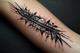 design black and white line art tattoo designs