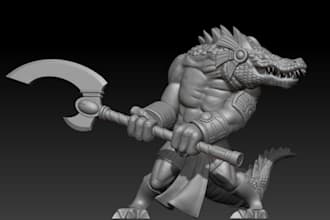 convert and resculpt your 2d animal images into 3d model, miniature,cnc,toys,dnd