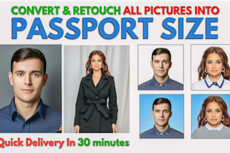 transform any picture into a professional passport,visa size