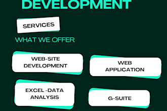 ready to help you build a websites webapps analyzing excel data