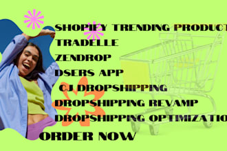 create dsers cj zendrop tradelle shopify dropshipping store