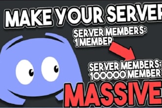 grow,promote and advertise your discord server to obtain real members,promotion