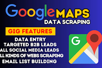 scrape google map data for lead generation, data collection, data scraping