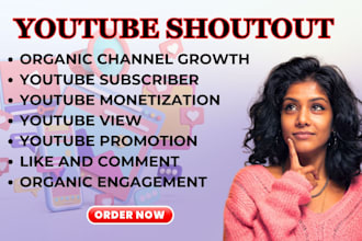 do youtube shoutout promotion to 5m audience organic subs