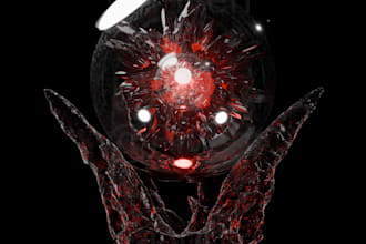 create abstract 3d images for games, book covers, and more