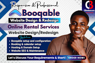 build booqable online rental service website, do booqable rental website design