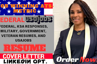 write federal, ksa responses, military, government, veteran resumes, and usajobs