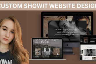 design easy management showit website, showit landing page design, custom showit