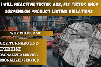 reactive tiktok ads, fix tiktok shop suspension product listing violations