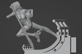 sculpt3d nsfw model, 3d stylized model, bake texture,rig to ue5,cut and key,dnd