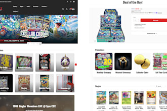 build dynamic pokemon shopify store trading card store game card pokemon website