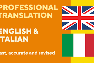 provide professional italian to english and english to italian translation