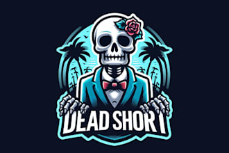 design outstanding dead short mascot logo with new concept