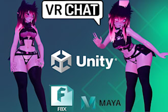 create vrchat avatar vrc avatar 3d model anime avatar 3d vtuber game character