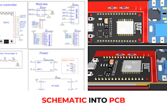 convert the given schematic into required pcb