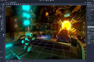 develop 2d godot in 4 game,gdscript,multiplayer game,3d space shooter,rpg maker