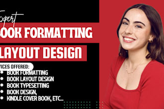 do book formatting, workbook design, typesetting and kindle book formatting