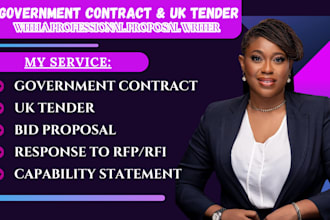 research government contract, respond to rfp, UK tender, bid proposal writing