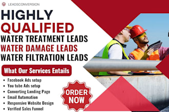 generate qualified water treatment leads water damage water filtration leads