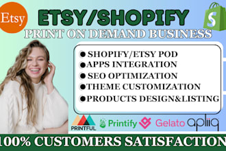 setup shopify etsy print on demand store printify printful print on demand shop