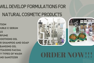 develop formulations for natural cosmetic products